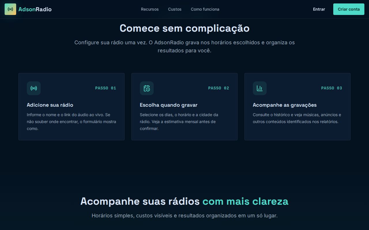 Como funciona o AdsonRadio